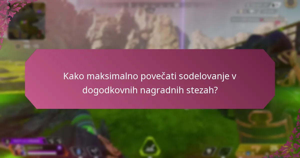 Kako maksimalno povečati sodelovanje v dogodkovnih nagradnih stezah?