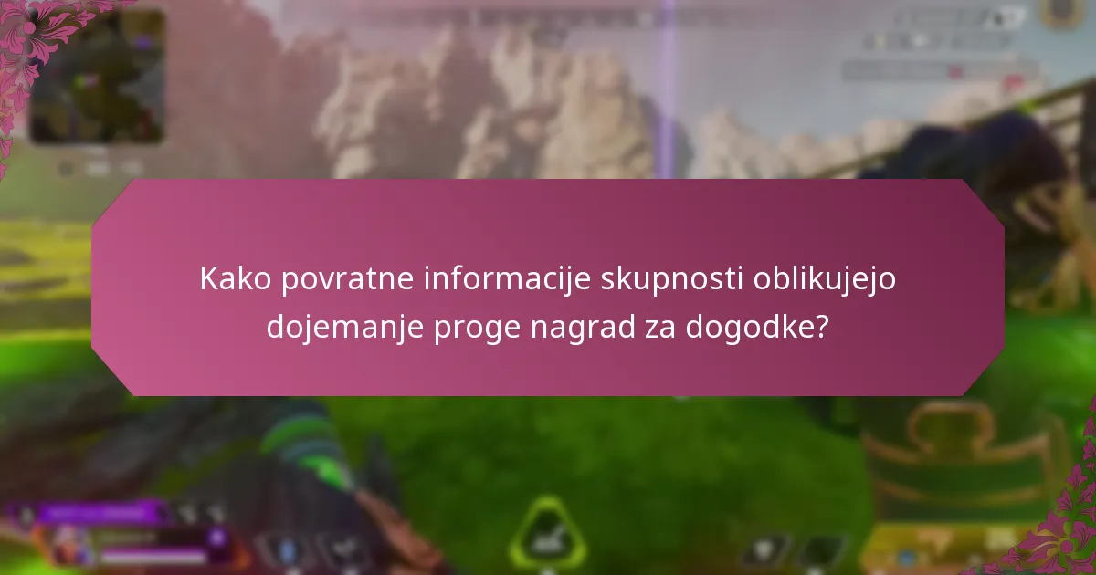 Kako povratne informacije skupnosti oblikujejo dojemanje proge nagrad za dogodke?