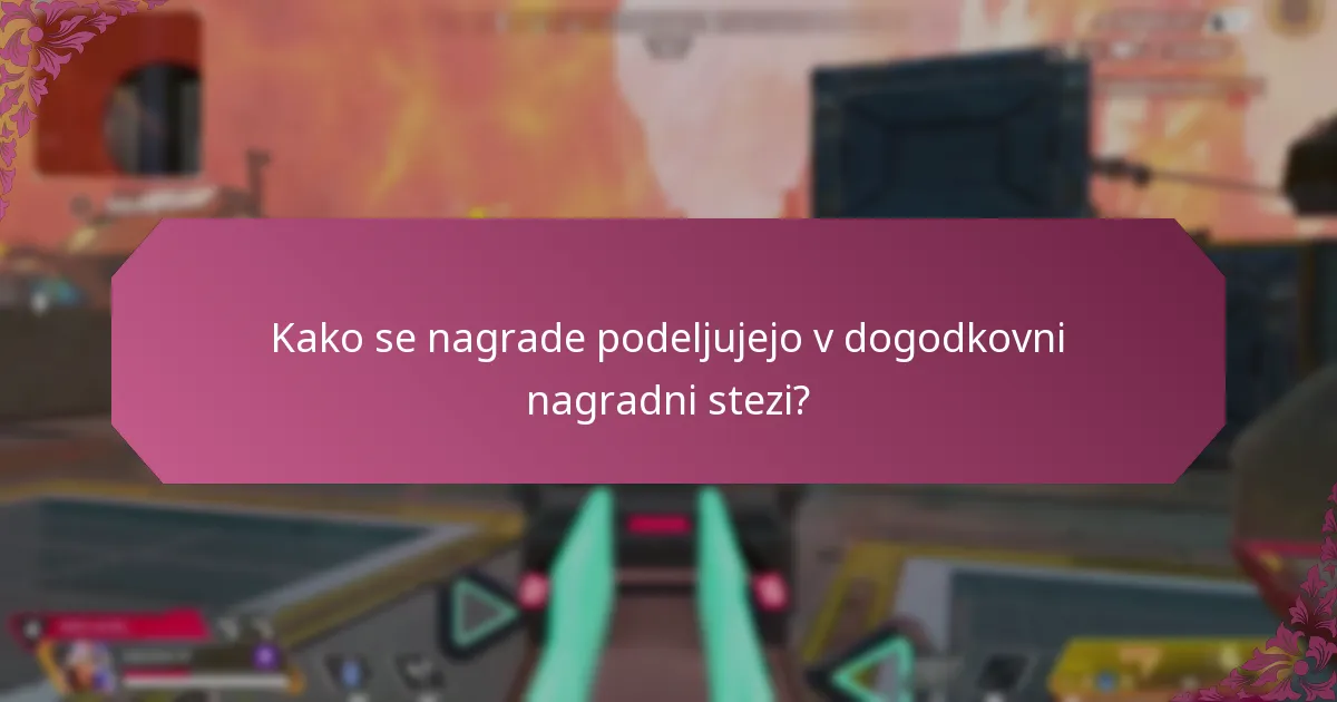 Kako se nagrade podeljujejo v dogodkovni nagradni stezi?