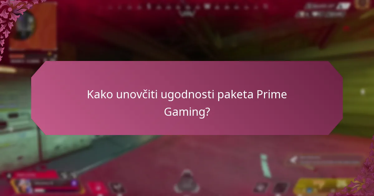 Kako unovčiti ugodnosti paketa Prime Gaming?