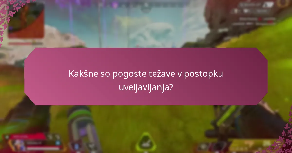 Kakšne so pogoste težave v postopku uveljavljanja?